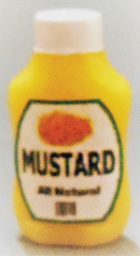 Dollhouse miniature MUSTARD SQUEEZE BOTTLE